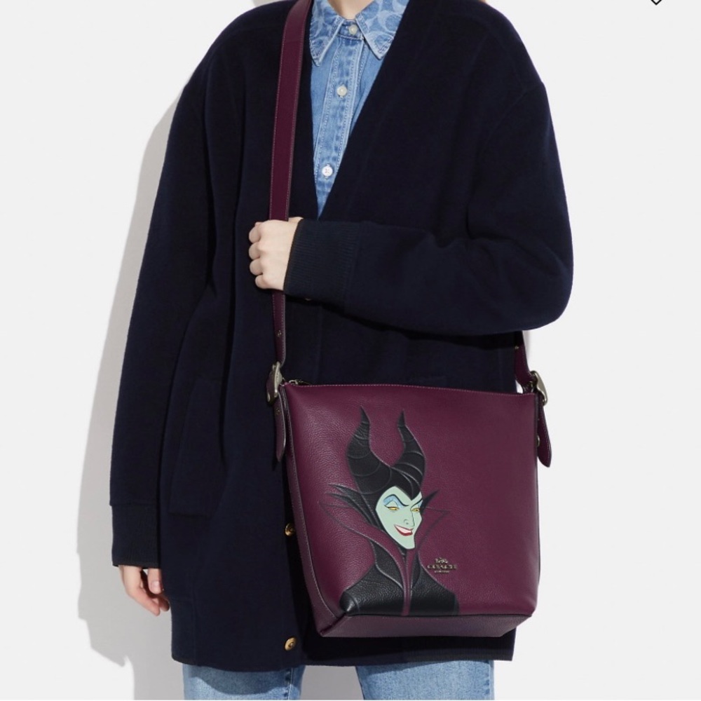 Disney X Coach Val Duffle With Maleficent Motif